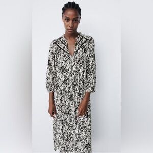 Zara Midi dress with lattice lace detail